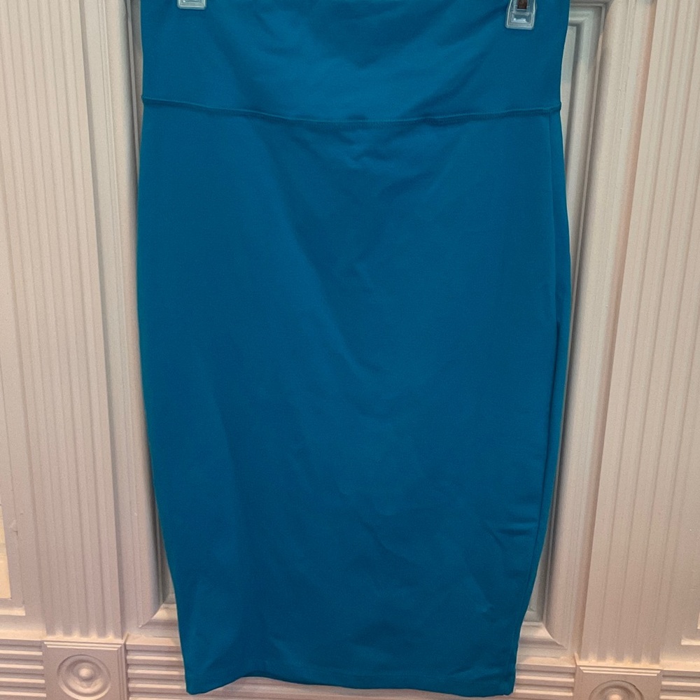 bebe Ocean Cyan Blue Pencil Skirt